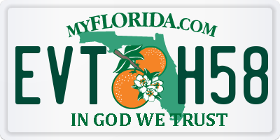 FL license plate EVTH58