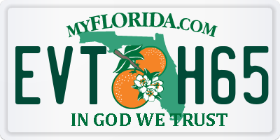 FL license plate EVTH65