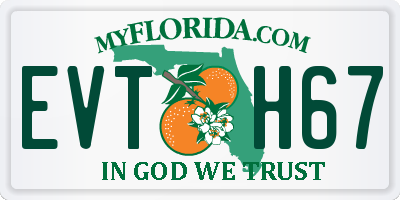 FL license plate EVTH67