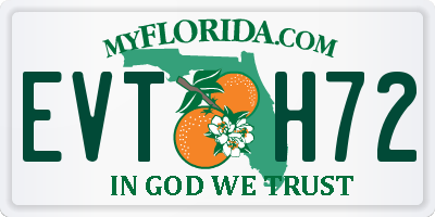 FL license plate EVTH72