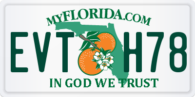 FL license plate EVTH78