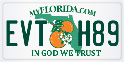 FL license plate EVTH89