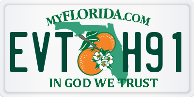 FL license plate EVTH91