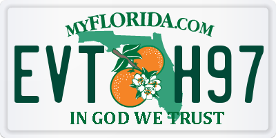 FL license plate EVTH97