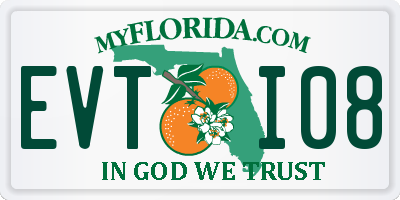 FL license plate EVTI08
