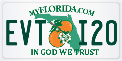 FL license plate EVTI20