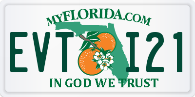 FL license plate EVTI21