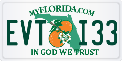 FL license plate EVTI33