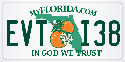 FL license plate EVTI38