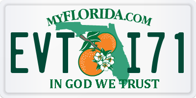 FL license plate EVTI71