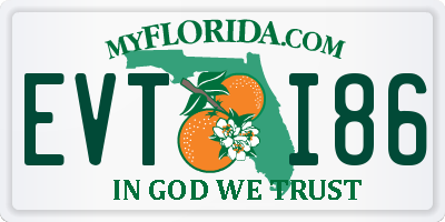 FL license plate EVTI86