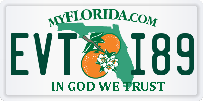 FL license plate EVTI89