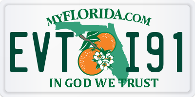 FL license plate EVTI91
