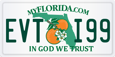 FL license plate EVTI99