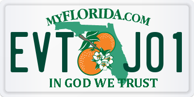 FL license plate EVTJ01