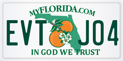 FL license plate EVTJ04