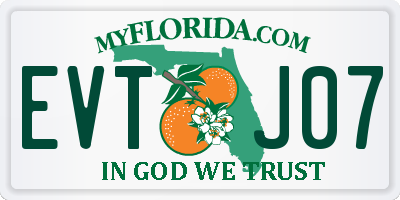 FL license plate EVTJ07