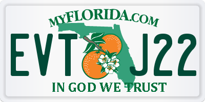 FL license plate EVTJ22
