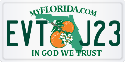 FL license plate EVTJ23