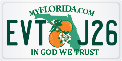 FL license plate EVTJ26