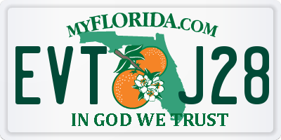 FL license plate EVTJ28