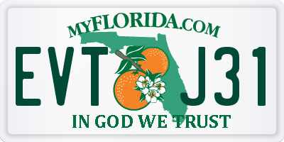 FL license plate EVTJ31