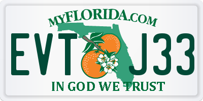 FL license plate EVTJ33