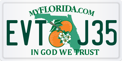 FL license plate EVTJ35