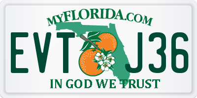 FL license plate EVTJ36