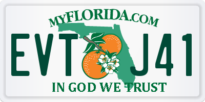 FL license plate EVTJ41