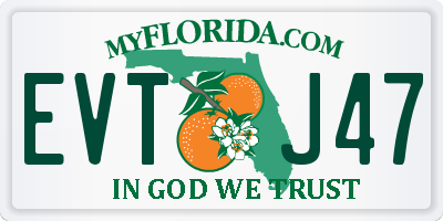 FL license plate EVTJ47