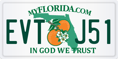 FL license plate EVTJ51