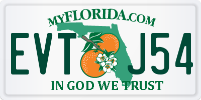 FL license plate EVTJ54