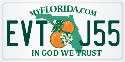 FL license plate EVTJ55