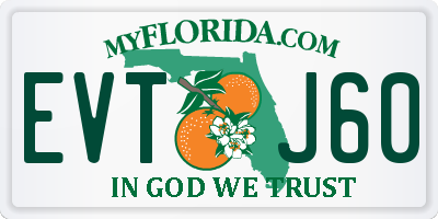 FL license plate EVTJ60
