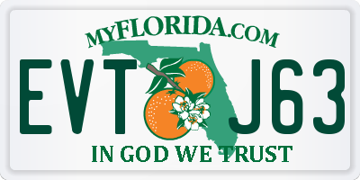 FL license plate EVTJ63