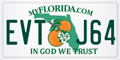 FL license plate EVTJ64