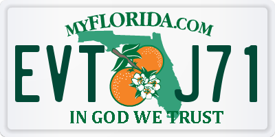 FL license plate EVTJ71