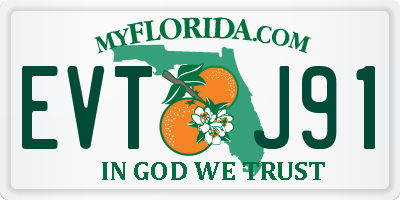 FL license plate EVTJ91