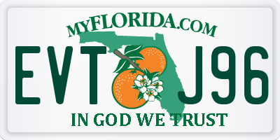 FL license plate EVTJ96