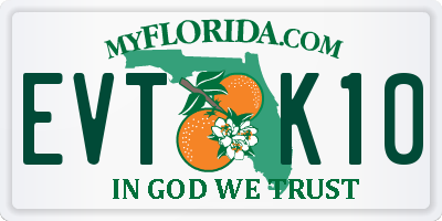 FL license plate EVTK10