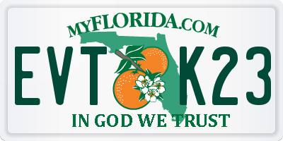 FL license plate EVTK23