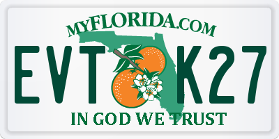 FL license plate EVTK27