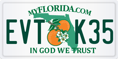 FL license plate EVTK35
