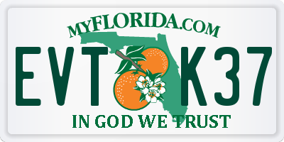 FL license plate EVTK37