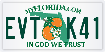 FL license plate EVTK41