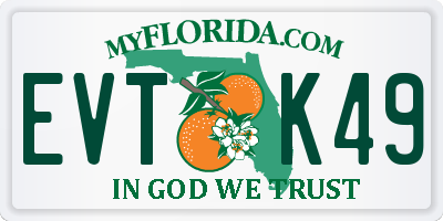 FL license plate EVTK49