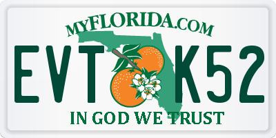 FL license plate EVTK52