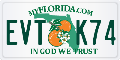 FL license plate EVTK74