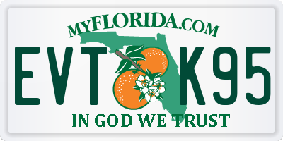 FL license plate EVTK95